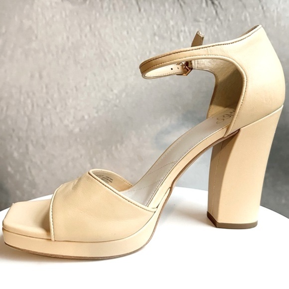 🌸FRANCO SARTO🌸 Dima Beige Leather Ankle Strap
Heeled Sandals Size: 10 - Picture 3 of 13